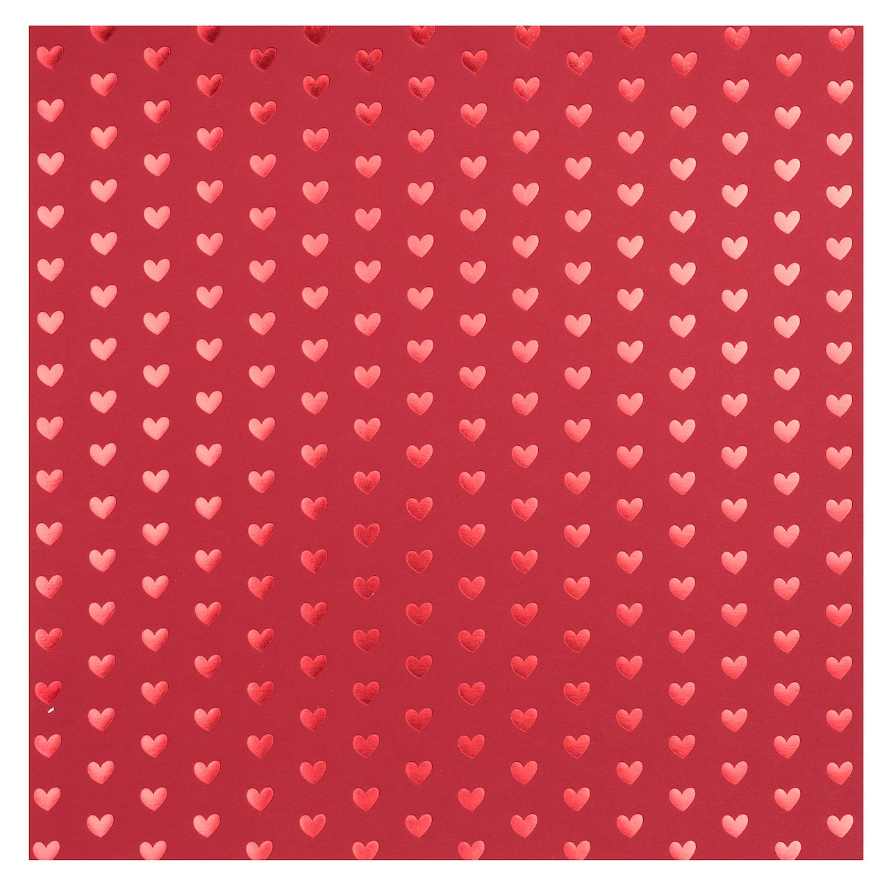 30 Pack: Red Foil Hearts Paper by Recollections™, 12" x 12"